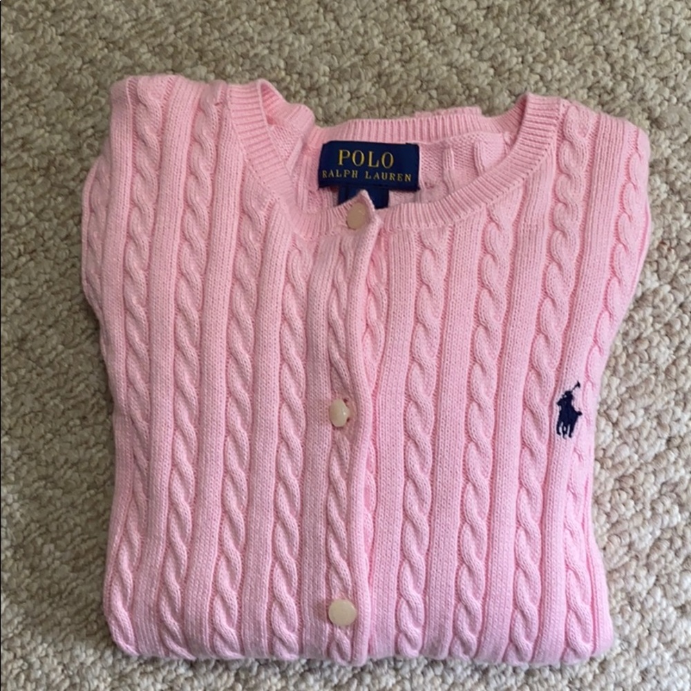Pretty pink Polo sweater! 👚